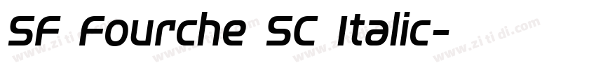 SF Fourche SC Italic字体转换